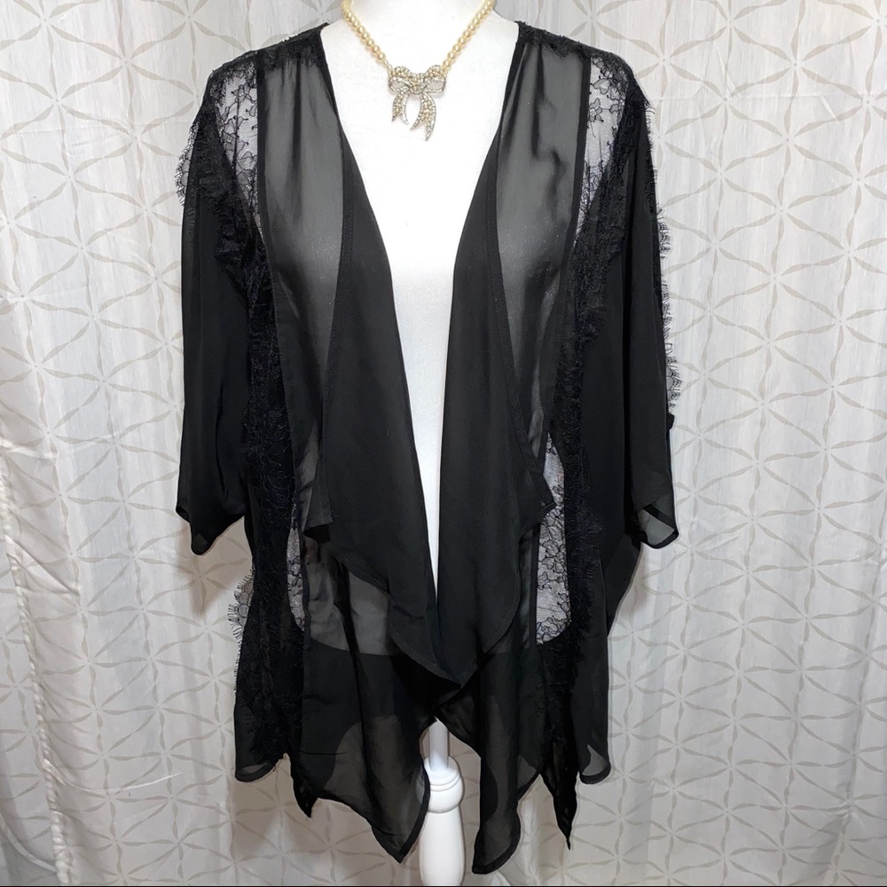 Chic! Black Lace Cover Up